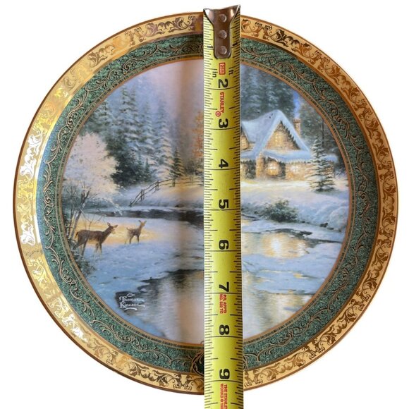 2013 Thomas Kinkade Deer Creek Cottage Collector Plate Limited Edition Porcelain - Picture 8 of 14